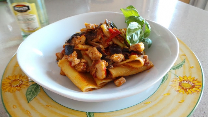 Paccheri pesce spada e melenzane